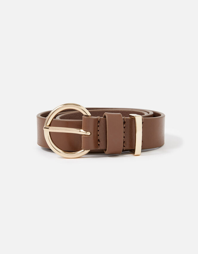 Leather Belt, Tan (TAN), large