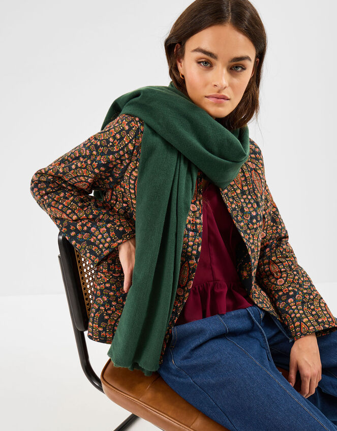 Grace Super-Soft Blanket Scarf, Green (GREEN), large