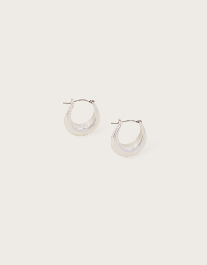 Chunky oval hoop earrings clearance