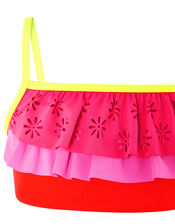 Colour-Block Frilled Bikini Set, Multi (BRIGHTS-MULTI), large