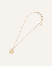 Filigree Coin Necklace, Gold (GOLD), large