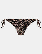 Leopard Print Tie Side Bikini Bottoms, Leopard (LEOPARD), large