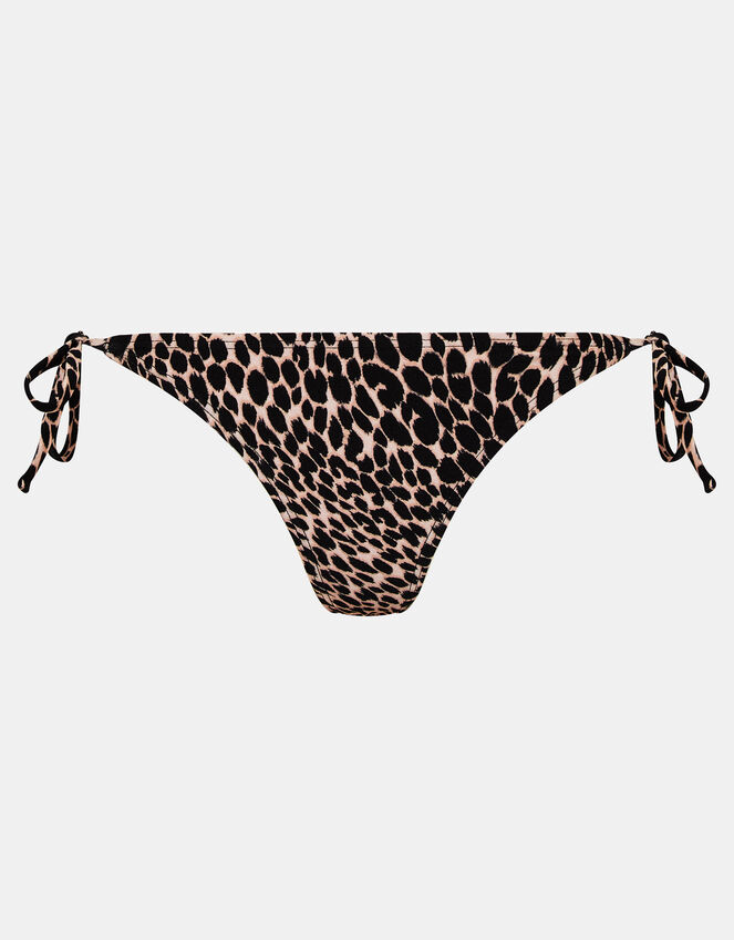 Leopard Print Tie Side Bikini Bottoms, Leopard (LEOPARD), large
