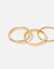 Gold-Plated Mixed Band Stacking Ring Multipack, Gold (GOLD), large