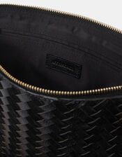 Woven Leather Crossbody Bag, , large