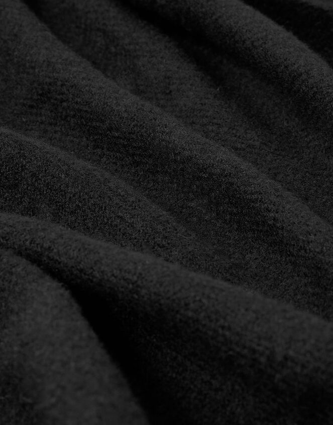 Plain Super-Soft Blanket Scarf Black, , large