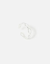 Sterling Silver Link Ear Cuff, , large