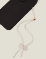 Bow Pearl Phone Charm, , large