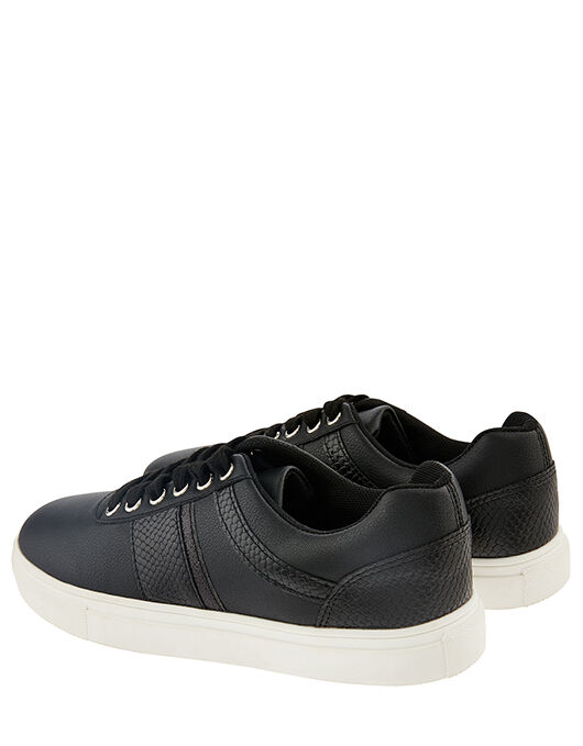 Black cheap croc trainers