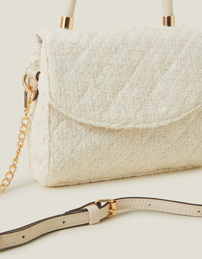 Quilted Boucle Handbag, , large