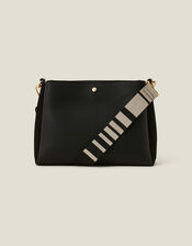 Webbing Strap Cross-Body Bag, Black (BLACK), large