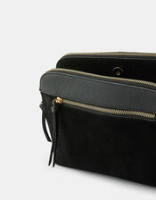 Monica Leather Double Zip Cross-Body Bag, , large