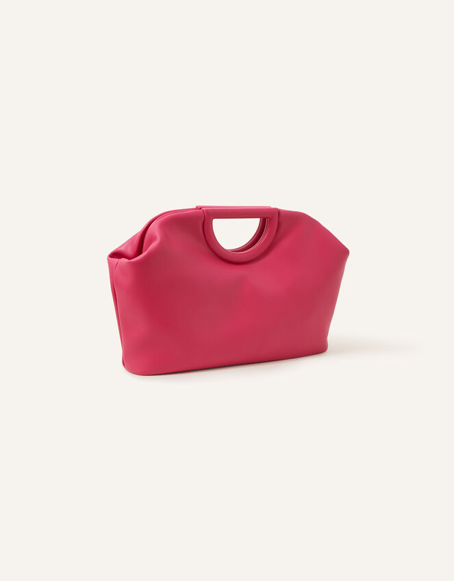 Grab Handle Clutch Bag, Pink (PINK), large