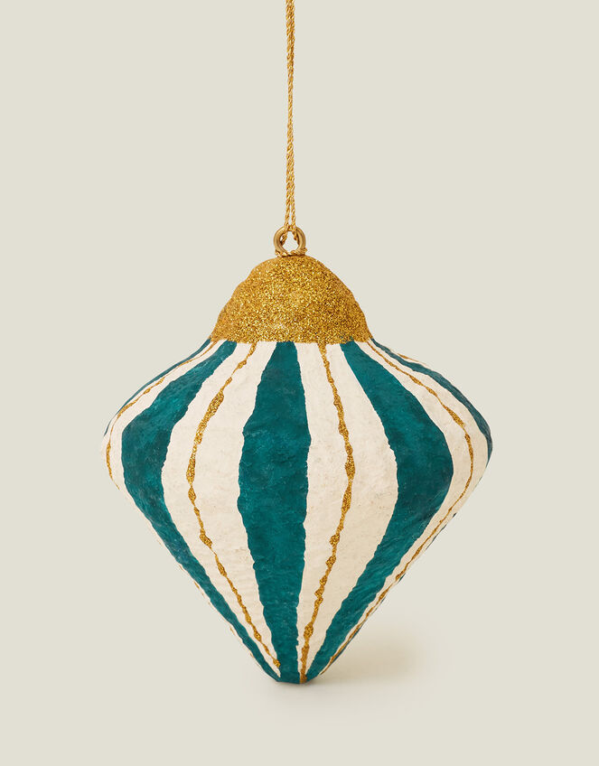 Cotton Mache Teardrop Hanging Decoration, , large