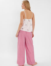 Cherry Embroidered Long Pyjamas Set, Red (RED), large