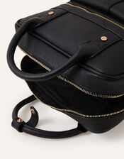Double Handle Large Backpack, Black (BLACK), large