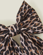 Leopard Hair Bow, , large