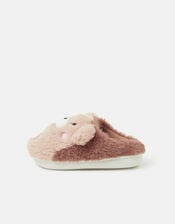 Girls Teddy Bear Slippers, Natural (NATURAL), large