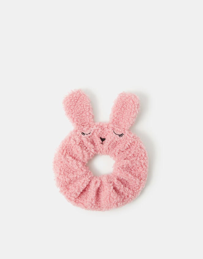 Girls Bunny Borg Hair Scrunchie, , large