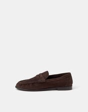 Suede Loafers, Brown (CHOCOLATE), large