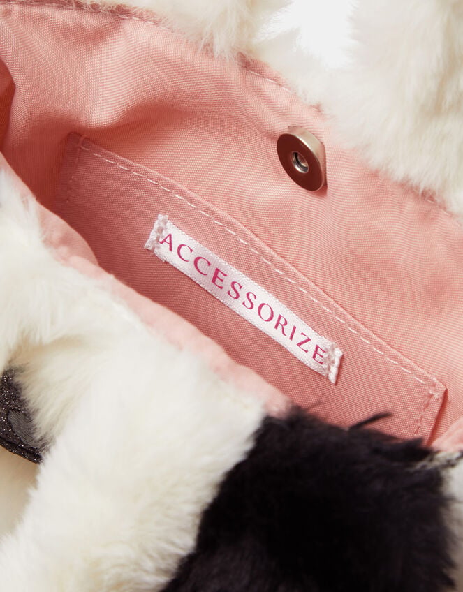 Girls Fluffy Dog Tote Bag, , large