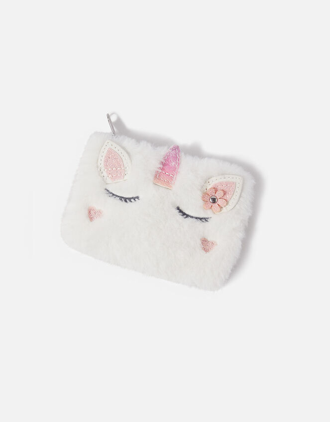 Girls Unicorn Fluffy Purse, , large