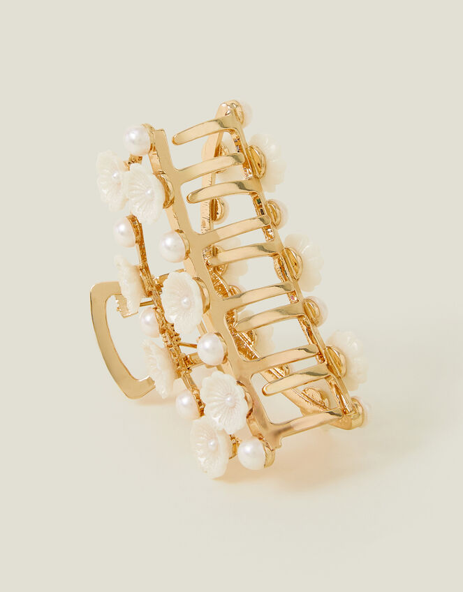 Pearl Flower Claw Clip, , large