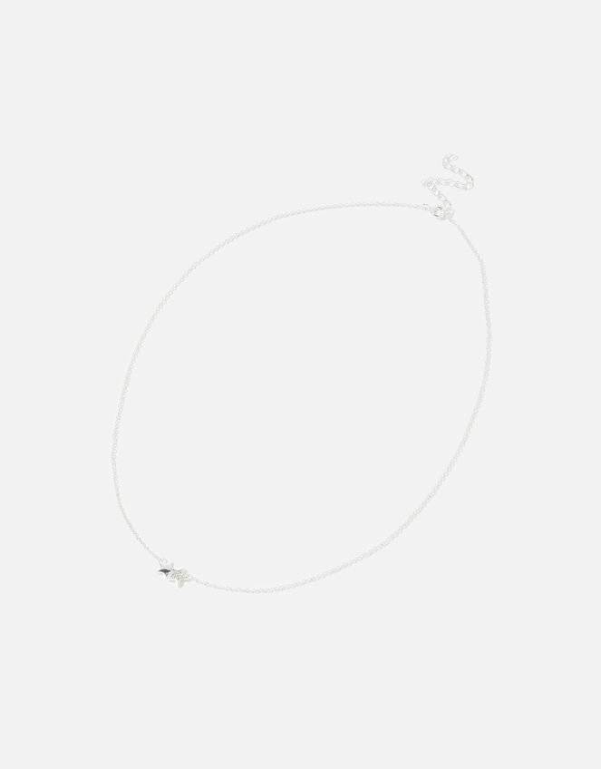 Sterling Silver Double Star Necklace , , large