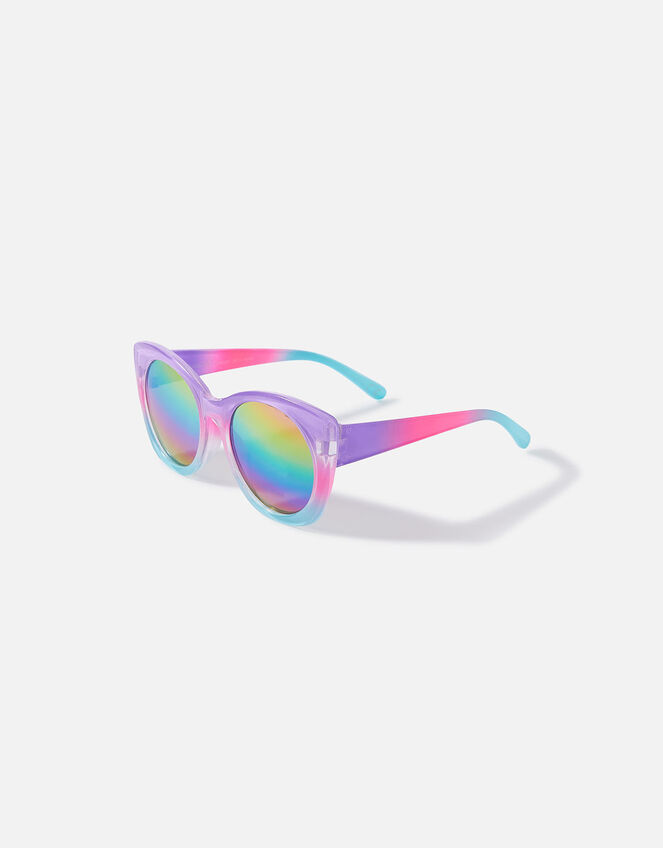 Girls Rainbow Ombre Sunglasses with Case, , large