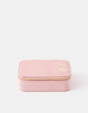 Heart Faux Suede Jewellery Box, , large