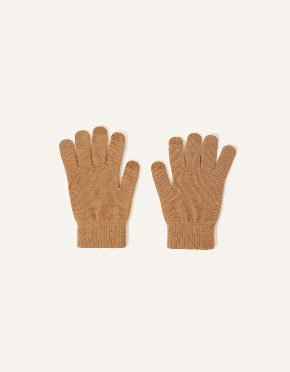 Stretch Touchscreen Gloves, Camel (CAMEL), large