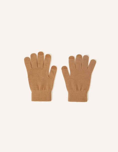 Stretch Touchscreen Gloves, Camel (CAMEL), large