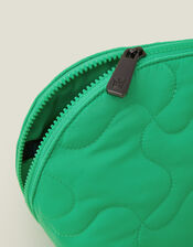 Quilted Wash Bag, Green (GREEN), large