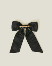 Leopard Bead Bow Barrette Hair Clip, , large