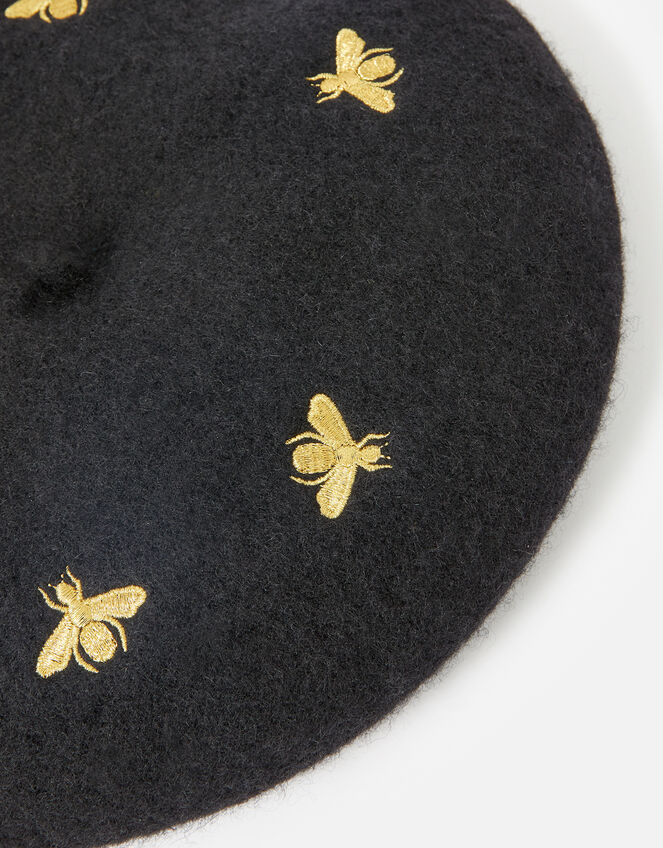 Bee Embroidered Beret , , large