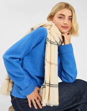 Check Print Blanket Scarf, , large