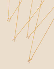 Gold-Plated Sparkle Initial Pendant Necklace, Gold (GOLD), large