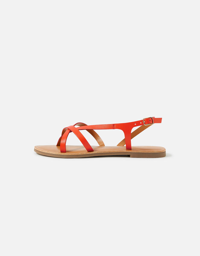 Multi Strap Sandals, Red (RED), large