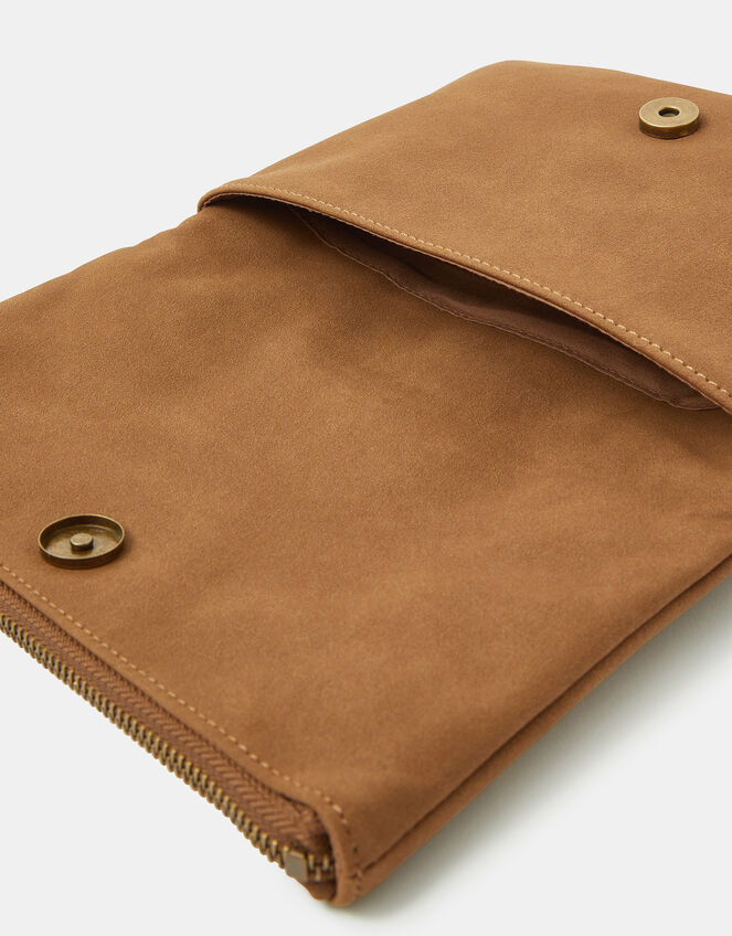 Fold Over Zip Western Crossbody Bag, , large