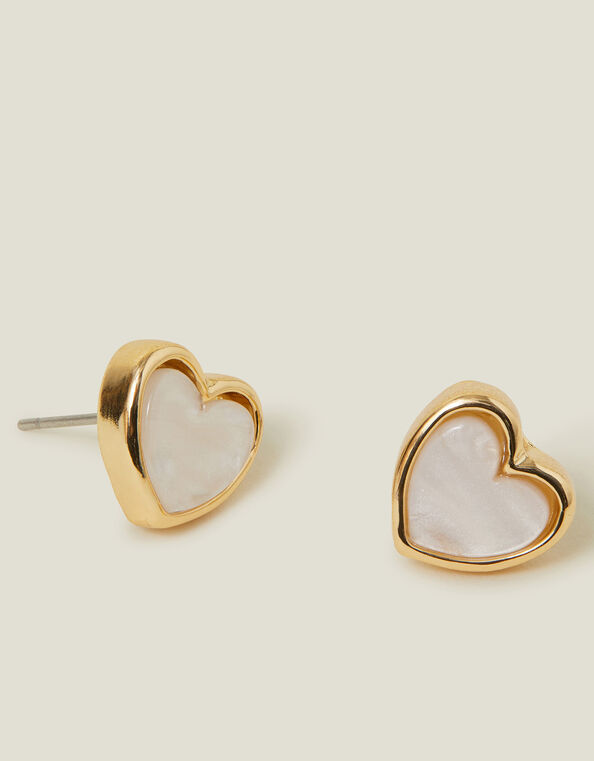 Moonstone Heart Earrings, , large