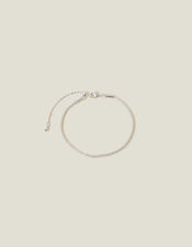 Sterling Silver-Plated Sparkle Pop Chain Bracelet, , large