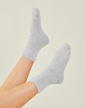 Sparkle Chenille Bed Socks, Grey (GREY), large
