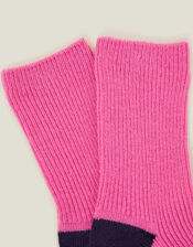 Cosy Rib Knit Socks, Pink (PINK), large