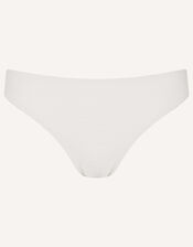 Crinkle Bikini Bottoms, White (WHITE), large
