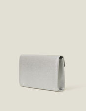 Metallic Envelope Clutch Bag, Silver (SILVER), large