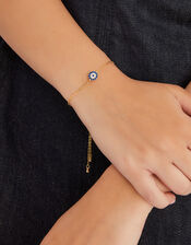 14ct Gold-Plated Evil Eye Bracelet, , large