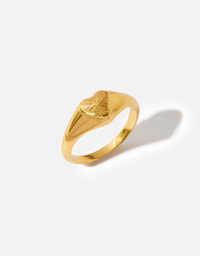 14ct Gold-Plated Grecian Heart Ring, Gold (GOLD), large