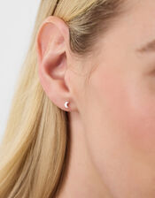 3-Pack Sterling Silver Celestial Stud Earrings, , large