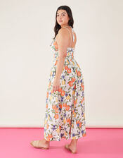 Lemon and Orange Strappy Sundress, Ivory (IVORY), large