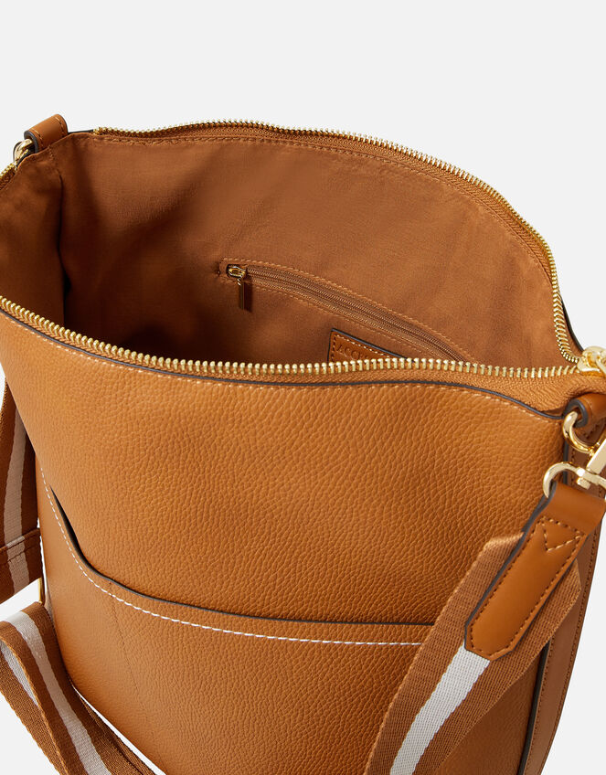 Sasha Webbing Shoulder Bag, Tan (TAN), large